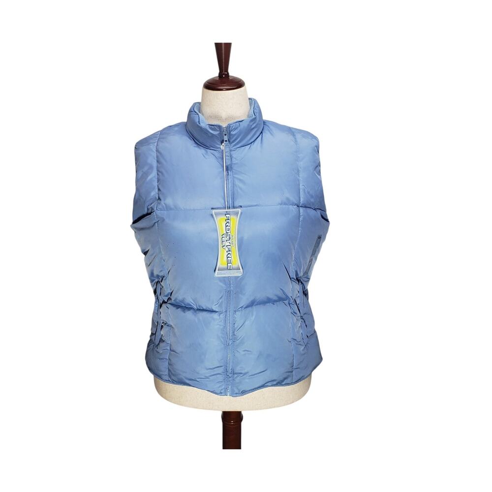 Old Navy Frost Free Down Puffer Vest L Baby Blue Gorpcore Granola Girl Coastal